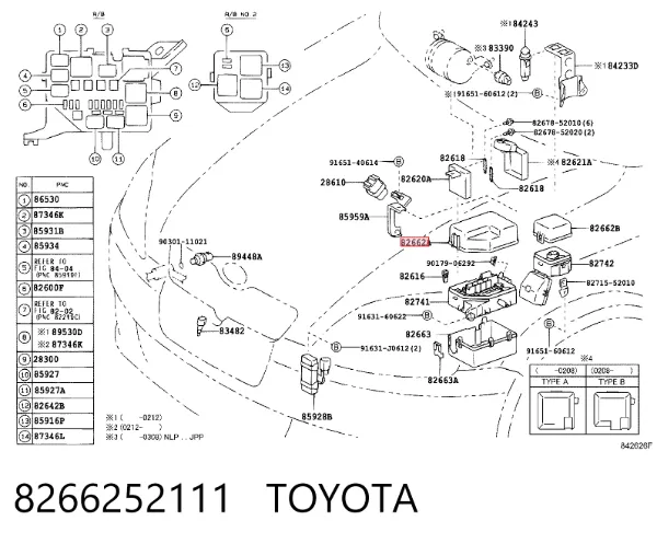  8266252111 Toyota
