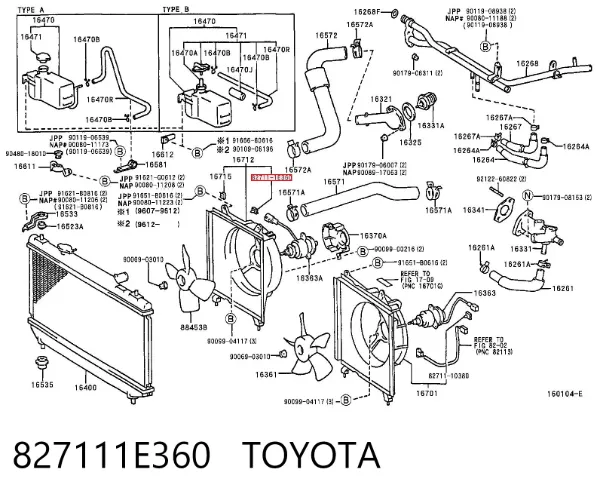  827111E360 Toyota