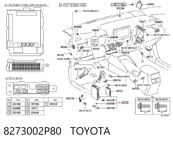  8273002P80 Toyota