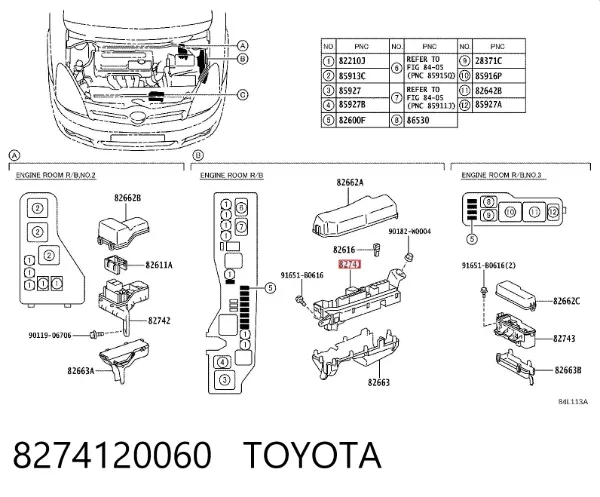 Unidade de dispositivos de segurança Toyota Corolla VERSO