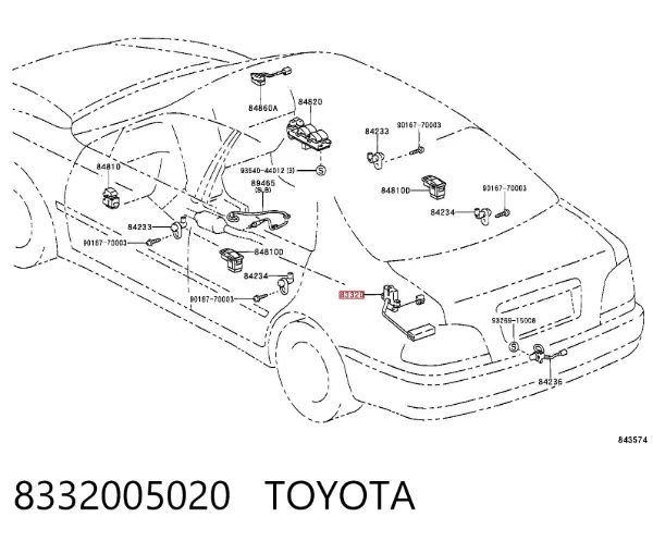 Sensor do nível de combustível no tanque Toyota Avensis I