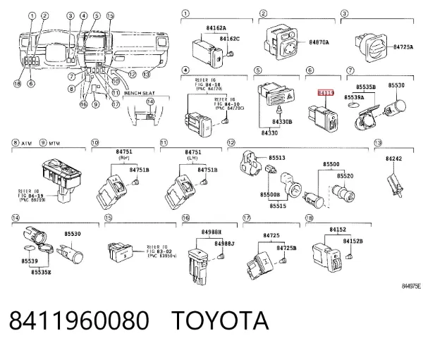  8411960080 Toyota