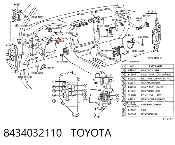 Sensor de ativação do sinal de parada 8434032110 Toyota