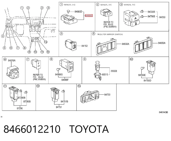  8466012210 Toyota