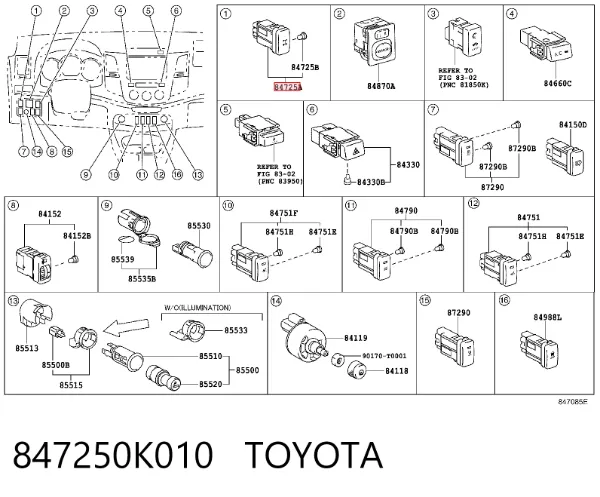  847250K010 Toyota