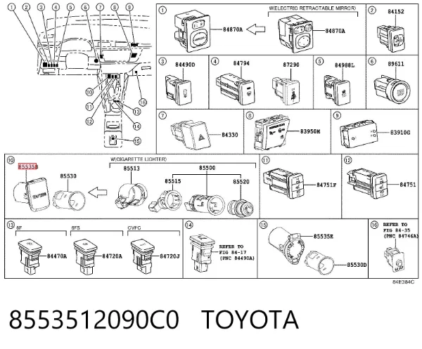  8553512090C0 Toyota