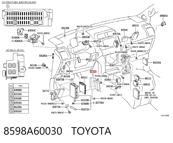  8598A60030 Toyota
