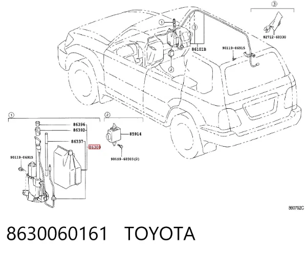 Antena 8630060161 Toyota