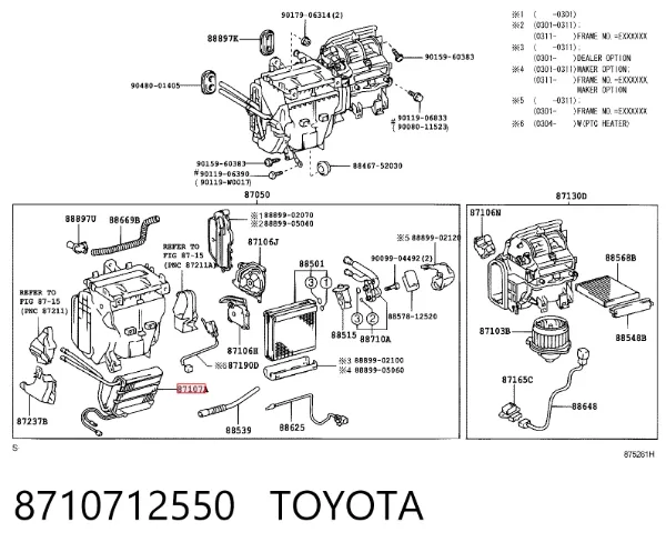 Radiador de forno (de aquecedor) 8710712550 Toyota