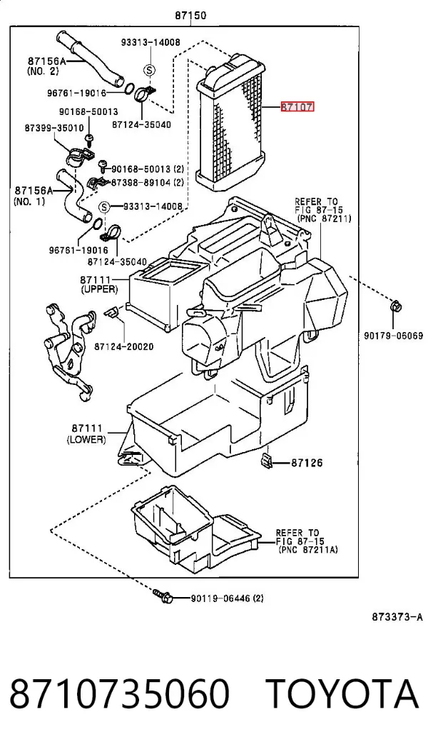 Radiador de forno (de aquecedor) Toyota Land Cruiser 90