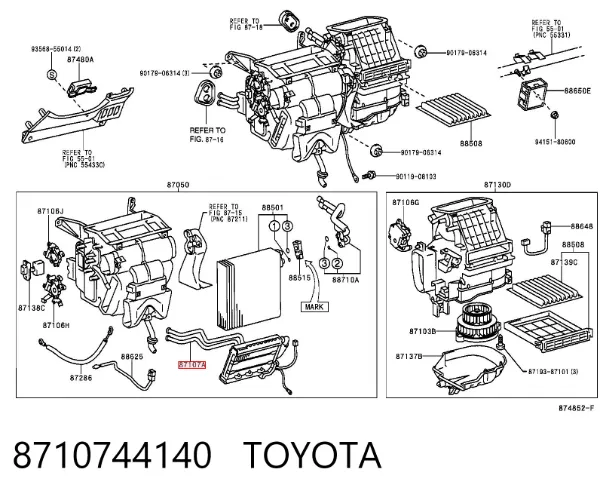 Radiador de forno (de aquecedor) Toyota Avensis Verso