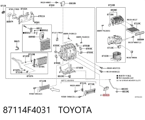  87114F4031 Toyota
