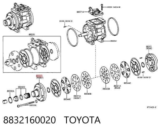  8832160020 Toyota