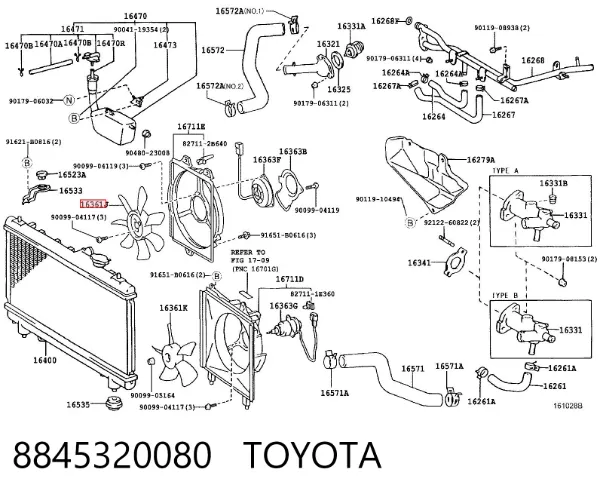 Difusor do radiador de aparelho de ar condicionado, montado com roda de aletas e o motor 8845320080 Toyota