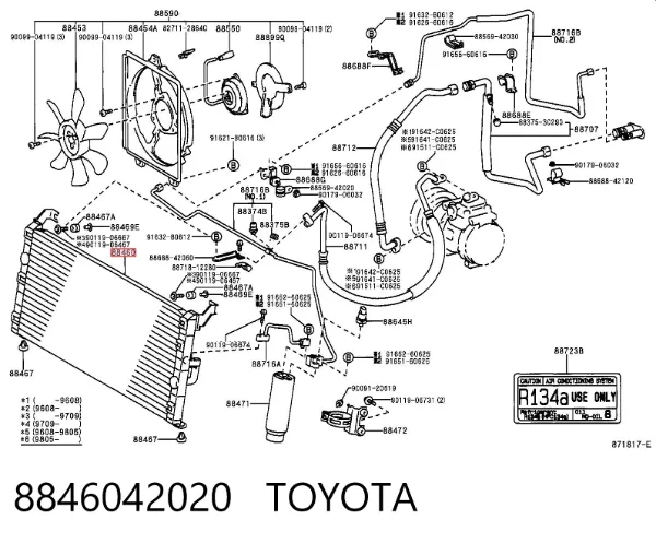 Radiador de aparelho de ar condicionado Toyota RAV4 I Cabrio