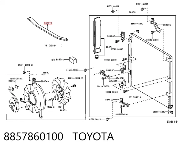  8857860100 Toyota