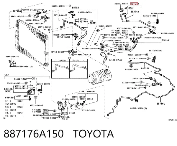  887176A150 Toyota