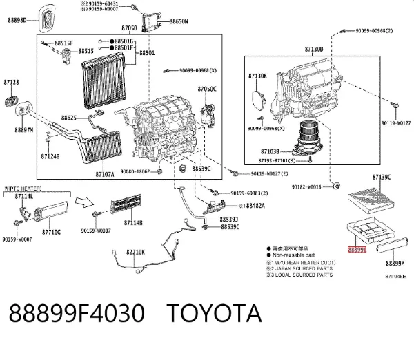  88899F4030 Toyota