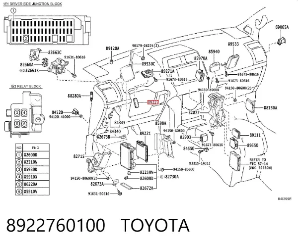 Coluna da direção 8922760100 Toyota