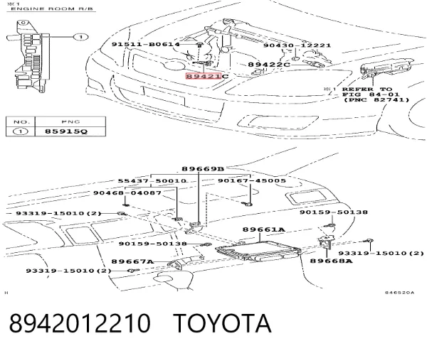 Sensor de pressão de supercompressão 8942012210 Toyota