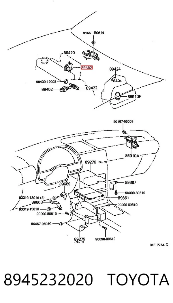 Sensor de posição da válvula de borboleta (potenciômetro) 8945232020 Toyota