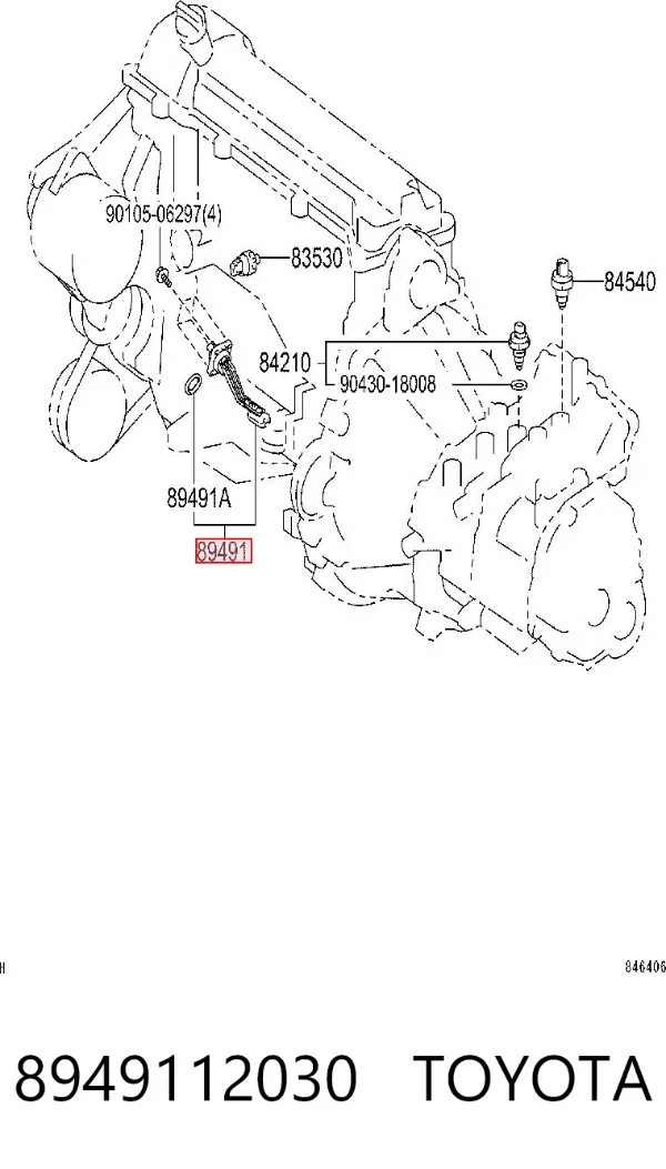 Sensor do nível de óleo de motor 8949112030 Toyota