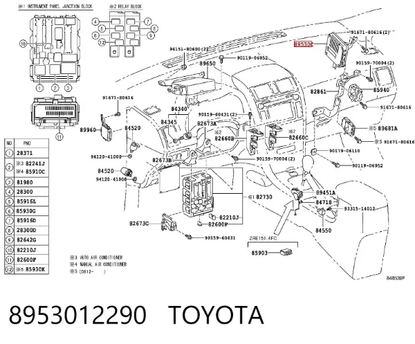 Unidade de controlo de transmissão 8953012290 Toyota