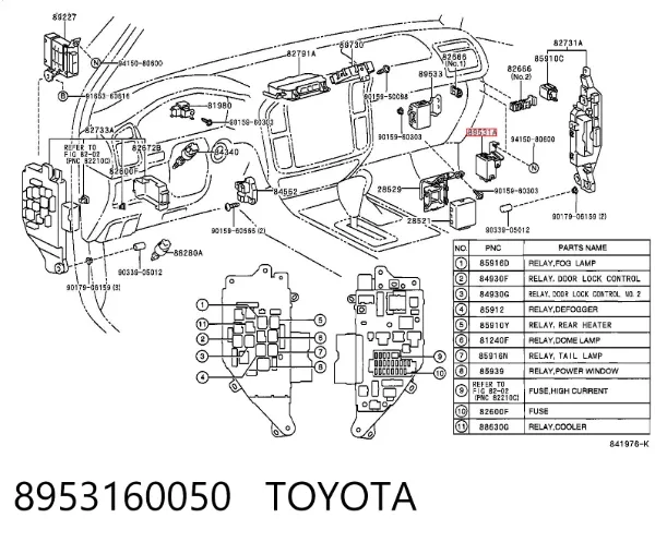 Unidade de controlo de transmissão 8953160050 Toyota