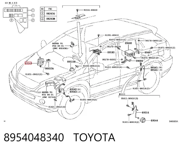 Módulo de direção (Centralina eletrônica) ABS 8954048340 Toyota