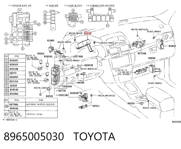 Unidade de controlo de reforçador elétrico do volante 8965005030 Toyota