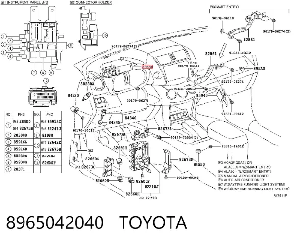 Unidade de controlo de reforçador elétrico do volante 8965042040 Toyota