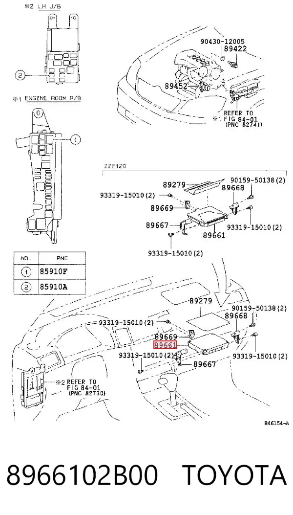 Módulo de direção (Centralina eletrônica) de motor 8966102B00 Toyota