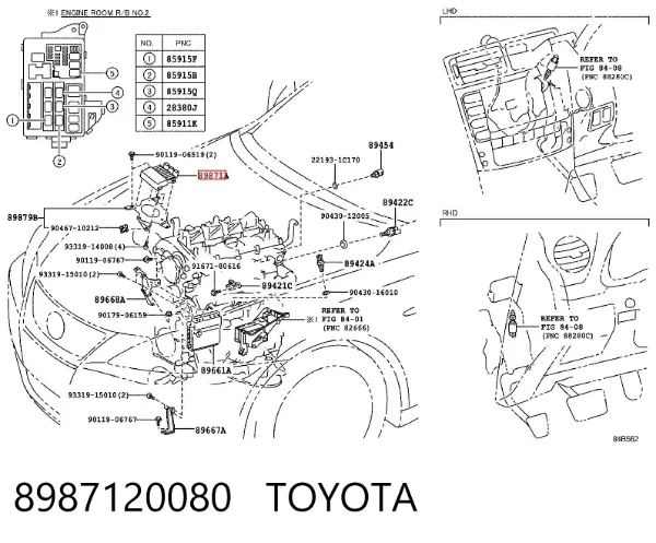 Módulo de direção (Centralina eletrônica) de injeção de combustível 8987120080 Toyota