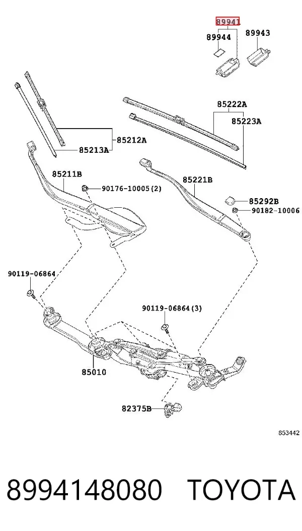 Sensor de chuva 8994148080 Toyota