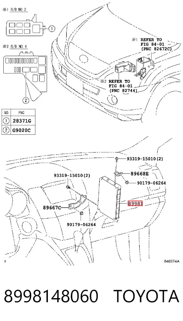 Módulo de direção (Centralina eletrônica) de motor Lexus RX 300/330/350/400H