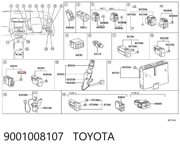  9001008107 Toyota