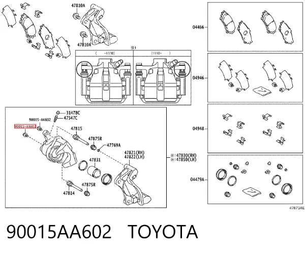  90015AA602 Toyota