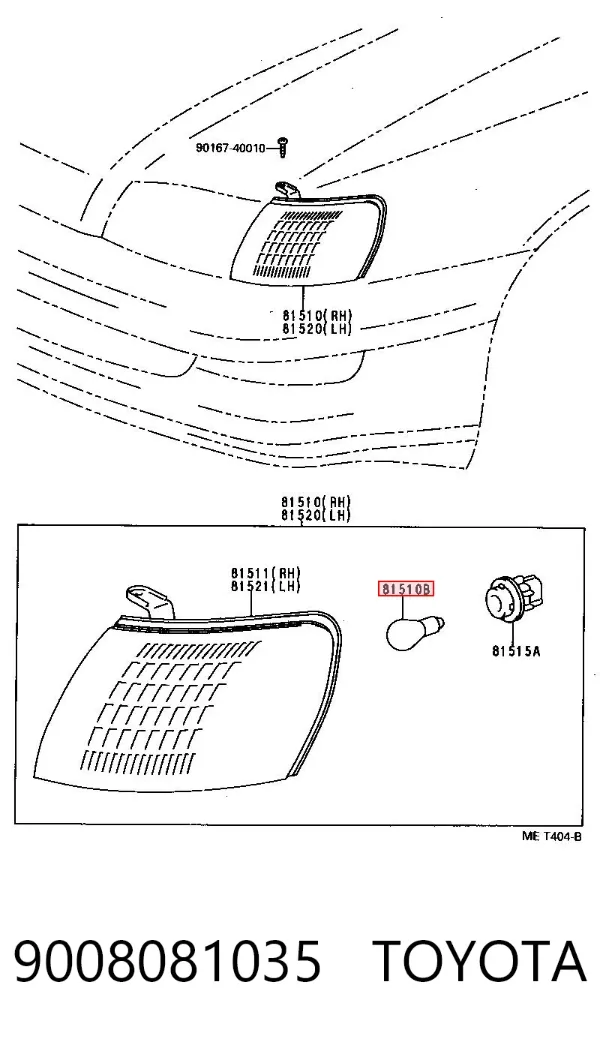 Lâmpada 9008081035 Toyota