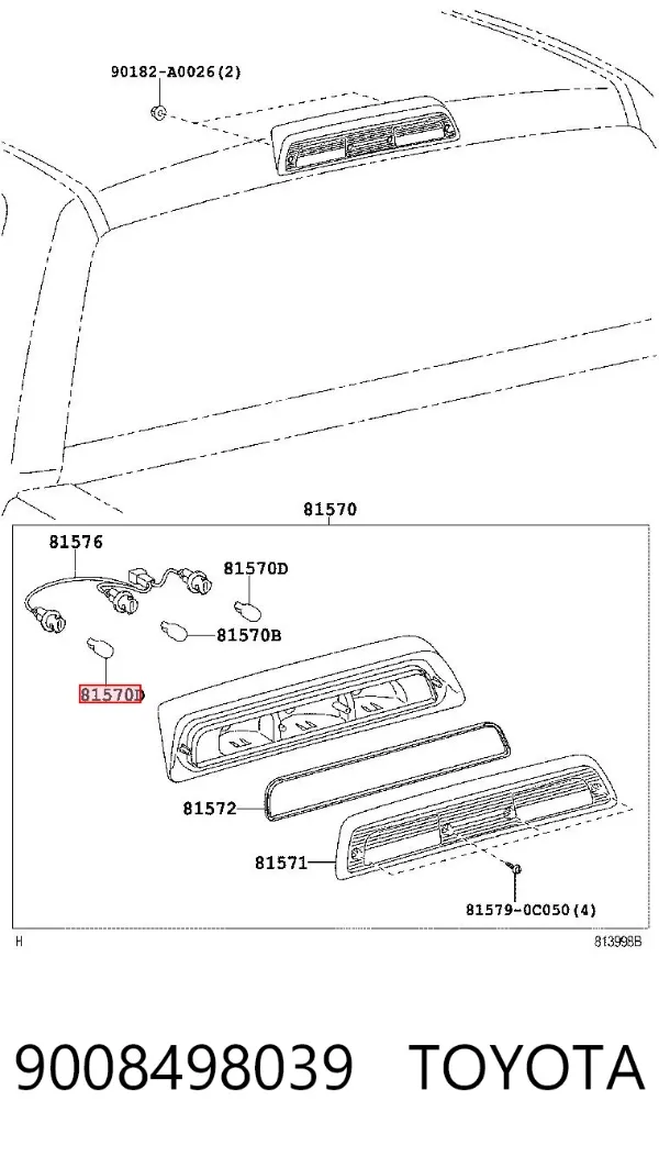 Lâmpada 9008498039 Toyota