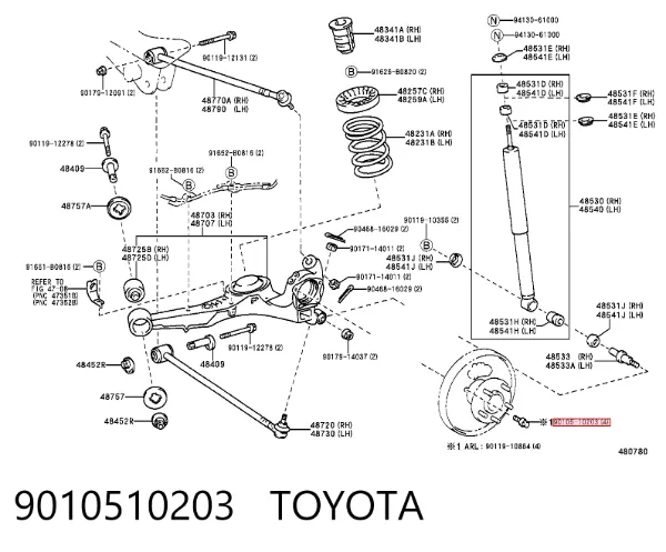  9010510203 Toyota