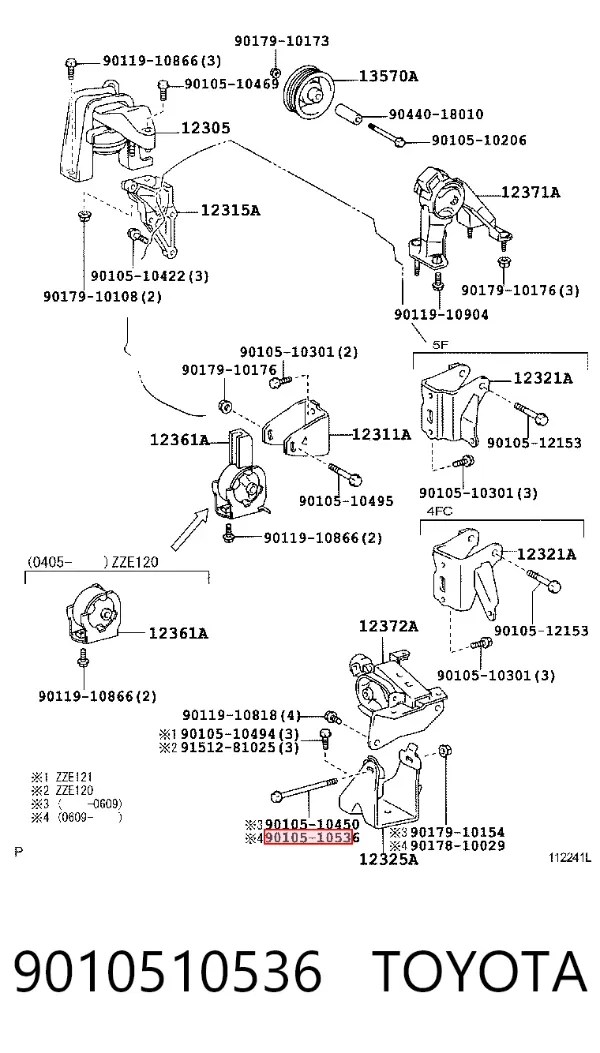  9010510536 Toyota