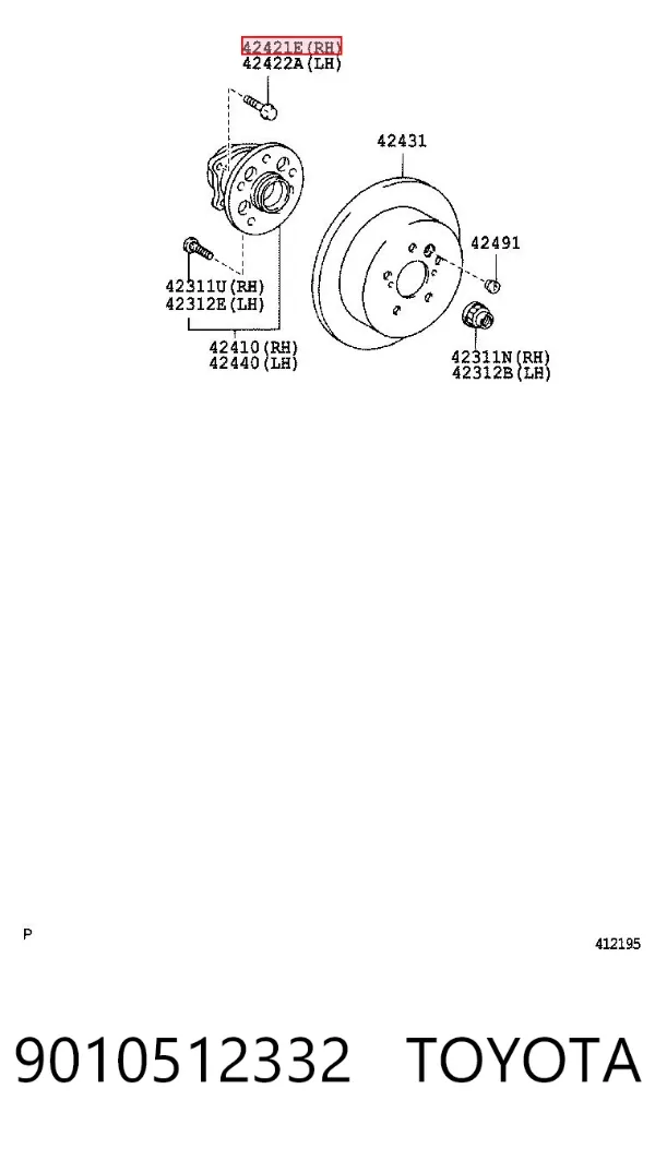  9010512332 Toyota