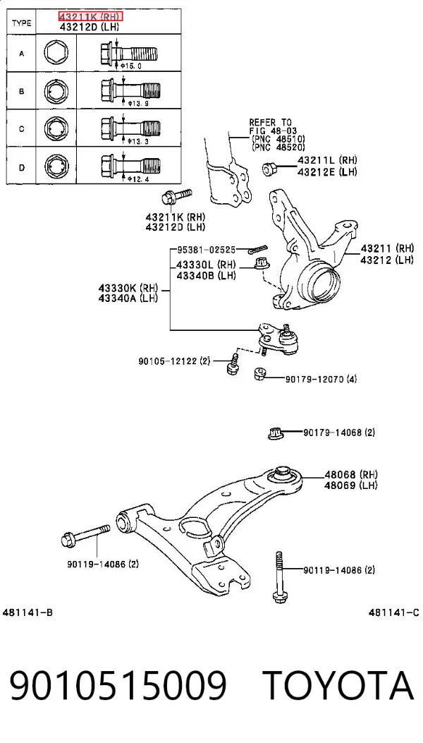  9010515009 Toyota