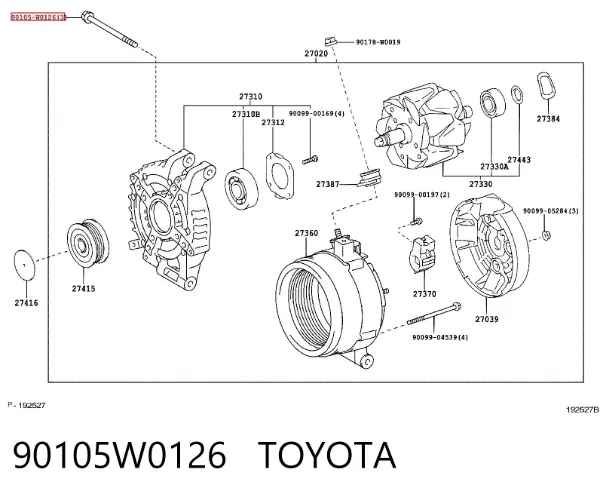  90105W0126 Toyota