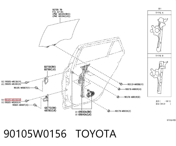  90105W0156 Toyota