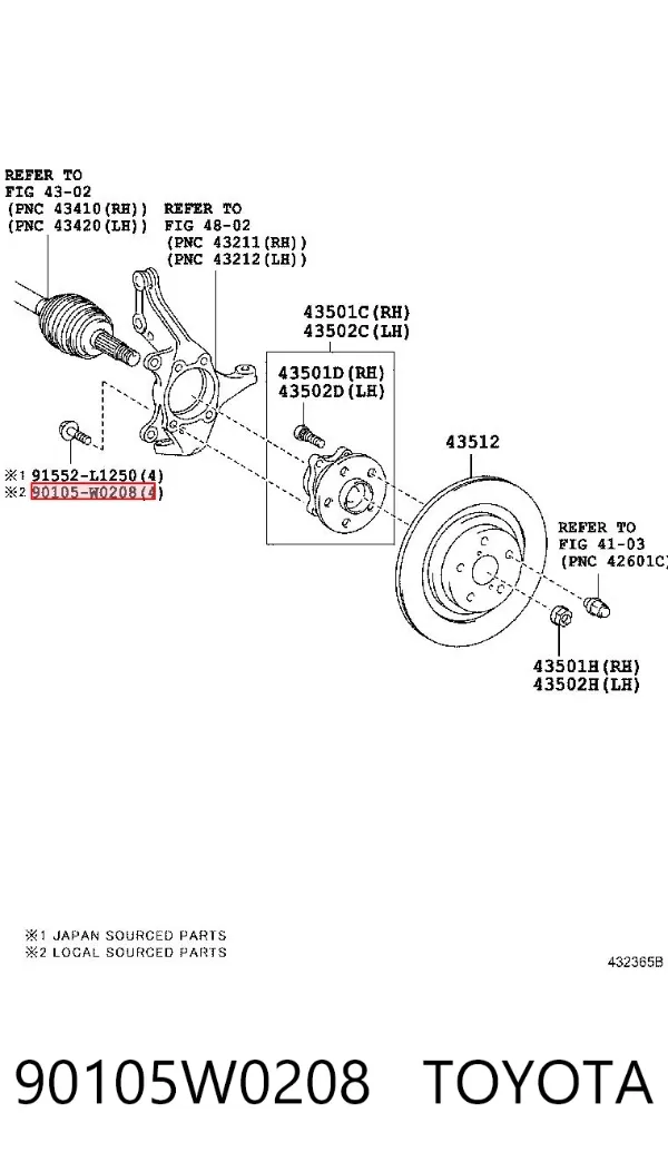  90105W0208 Toyota