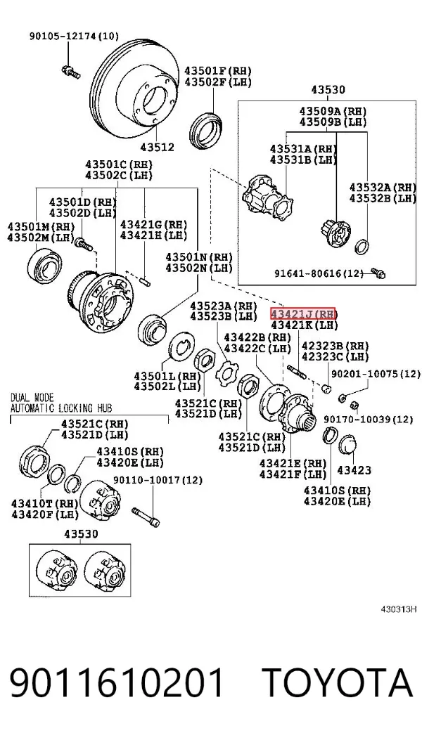  9011610201 Toyota