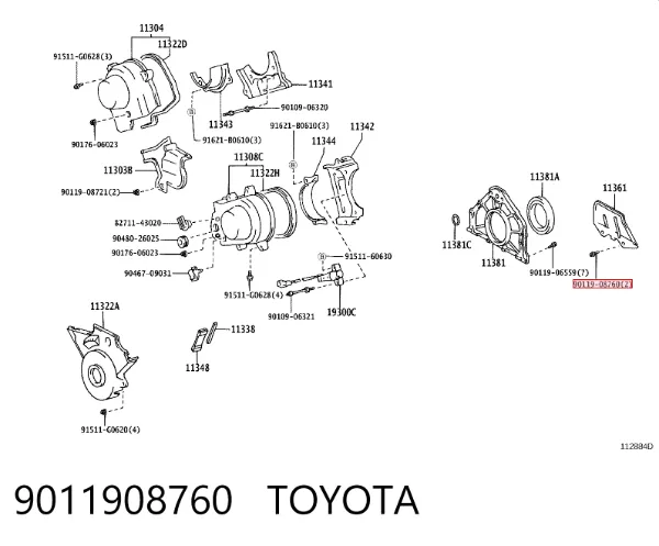  9011908760 Toyota