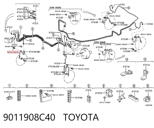  9011908C40 Toyota