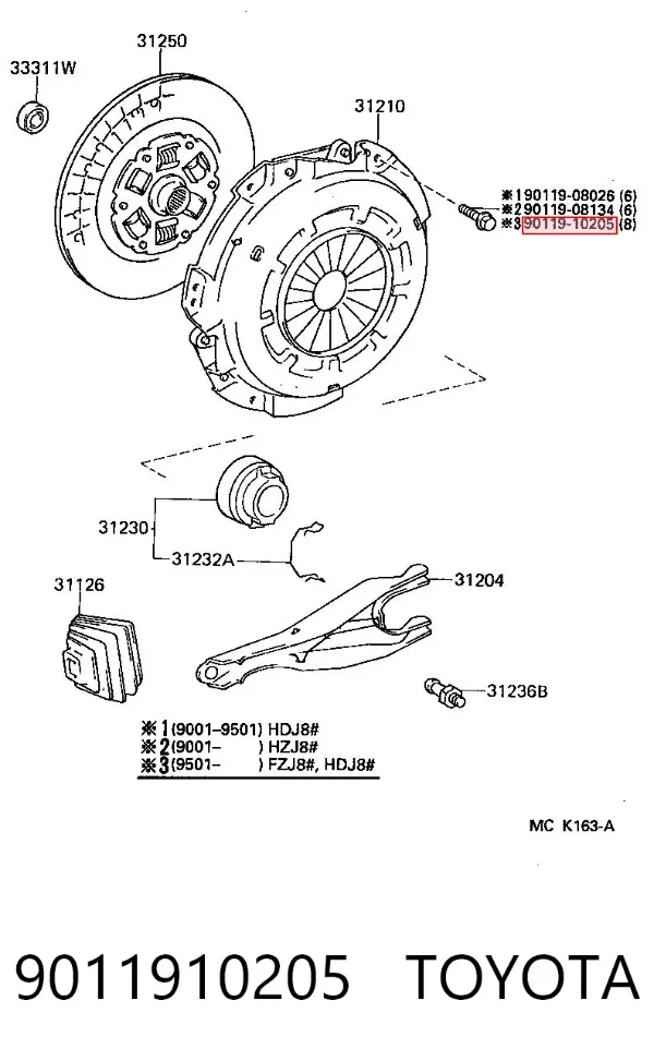  9011910205 Toyota